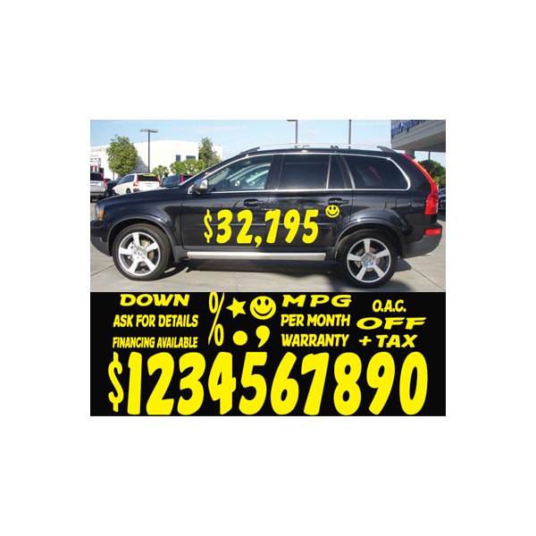 Ez Line 16" Yellow Impact Numbers & Signs: Down 110-Y-DOWN - main